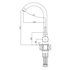 Komplet zlewozmywak stalowy satyna ALVEUS FJORD 61,5x50 z baterią chrom