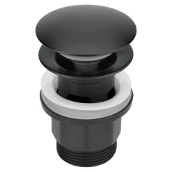 Korek do umywalki bidetu z przelewem CLICK-CLACK czarny NHC N10P