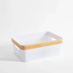 Kosz do przechowywania biały 36x27x13,5 cm