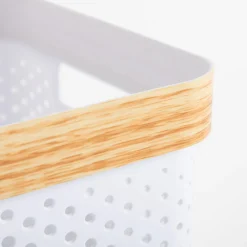 Kosz do przechowywania biały 36x27x13,5 cm