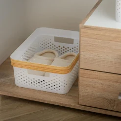Kosz do przechowywania biały 36x27x13,5 cm