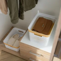 Kosz do przechowywania biały 36x27x13,5 cm