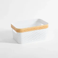 Kosz do przechowywania biały 26,5x18x12,5 cm