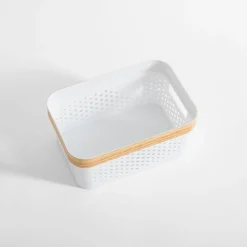 Kosz do przechowywania biały 26,5x18x12,5 cm