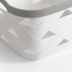 Kosz do przechowywania biały 26x19,4x13,8 cm