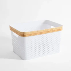 Kosz do przechowywania biały 36x27x24 cm