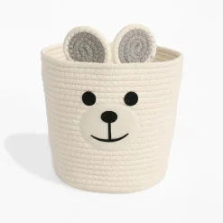 Kosz do przechowywania biały MIŚ 22x22x23 cm