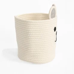 Kosz do przechowywania biały MIŚ 22x22x23 cm