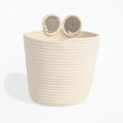 Kosz do przechowywania biały MIŚ 22x22x23 cm