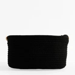 Kosz do przechowywania czarny 32x28x15 cm