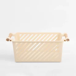 Kosz do przechowywania kremowy 33x13x13,5 cm