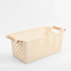 Kosz do przechowywania kremowy 33x13x13,5 cm