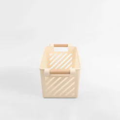 Kosz do przechowywania kremowy 33x13x13,5 cm