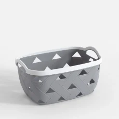 Kosz do przechowywania szary 26x19,4x13,8 cm