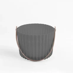 Kosz do przechowywania szary 26x18 cm