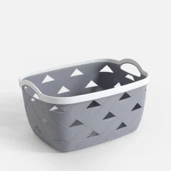 Kosz do przechowywania szary 30x23,2x16,8 cm