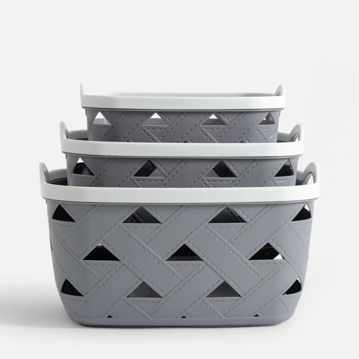 Kosz do przechowywania szary 30x23,2x16,8 cm