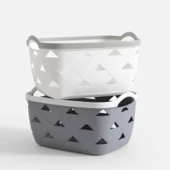 Kosz do przechowywania szary 30x23,2x16,8 cm