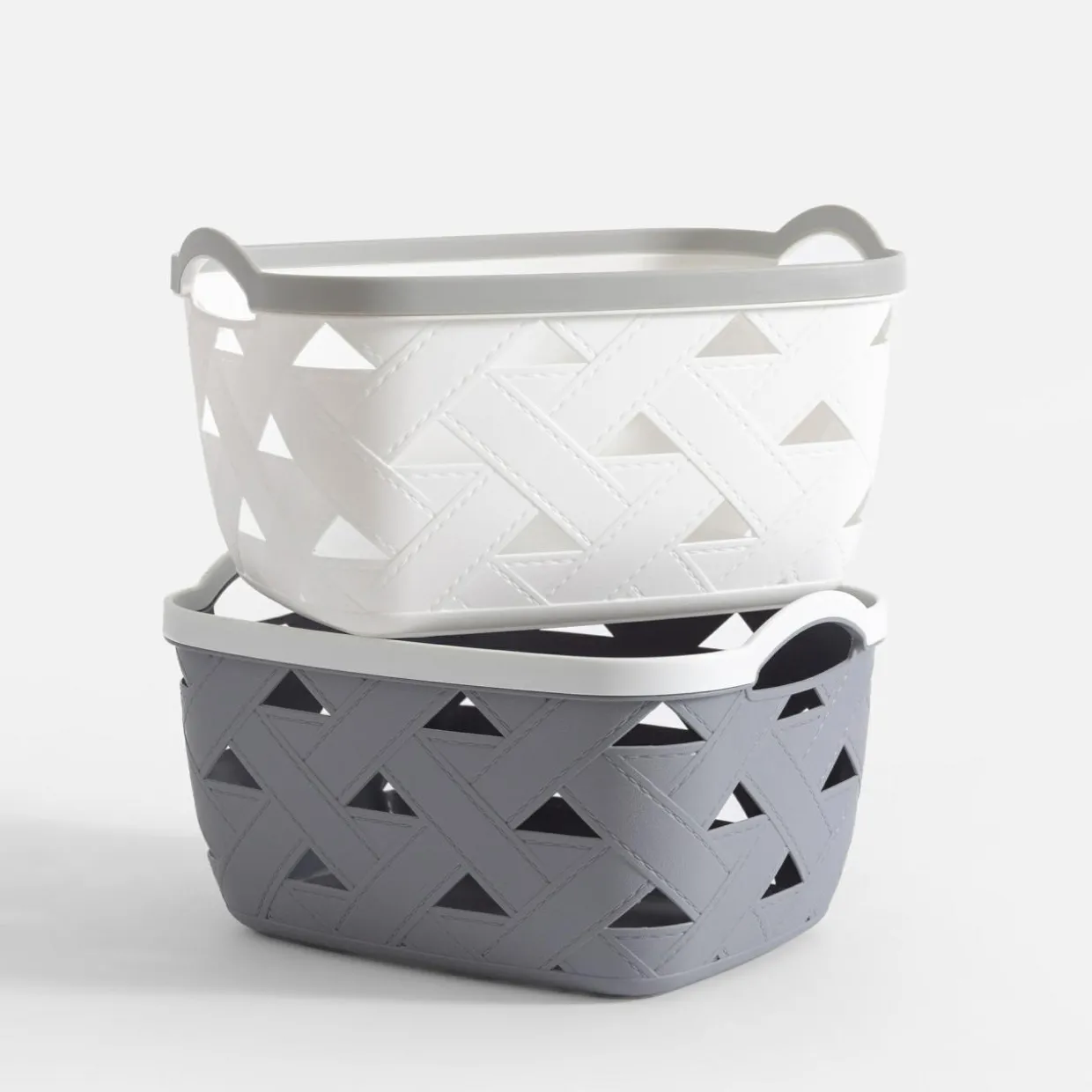 Kosz do przechowywania szary 30x23,2x16,8 cm