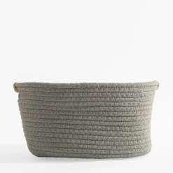 Kosz do przechowywania szary 32x28x15 cm