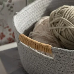 Kosz do przechowywania szary 32x28x15 cm