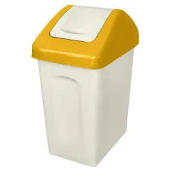 Kosz do segregacji odpadów z pokrywą żółtą 25 l