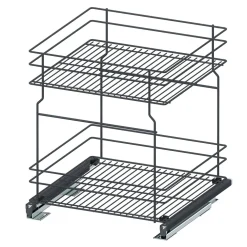 Kosz dolny cargo mini do kuchni metal grafit 50/2 (10/MPZ) INSIDE