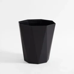 Kosz na śmieci geometryczny czarny 28 cm