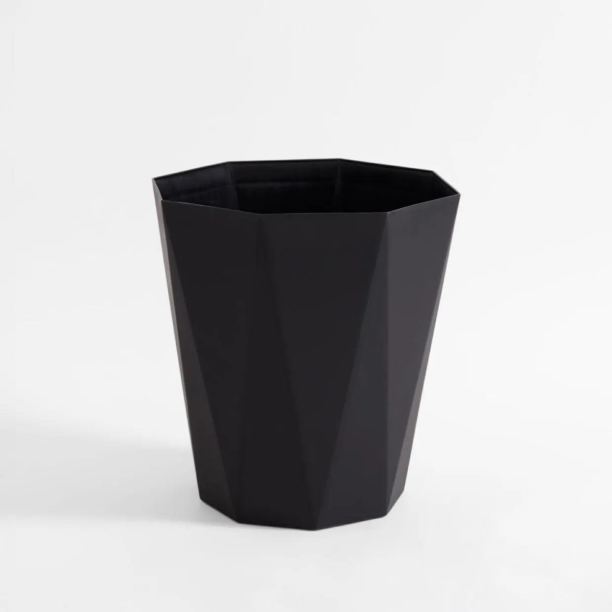 Kosz na śmieci geometryczny czarny 28 cm