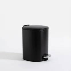 Kosz na śmieci z pedałem czarny mat 5 l