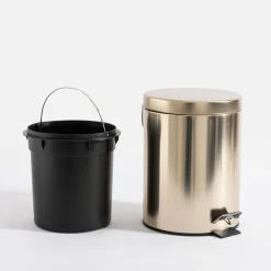 Kosz na śmieci z pedałem złoty 5L