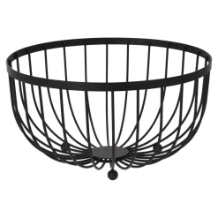Kosz na owoce metalowy czarny LOFT 25x13 cm