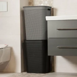 Kosz na pranie antracytowy BRISEN 50 l