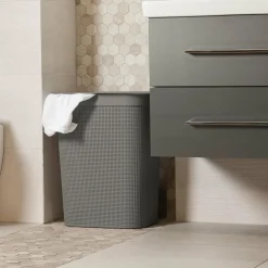 Kosz na pranie szarobrązowy BRISEN 50 l