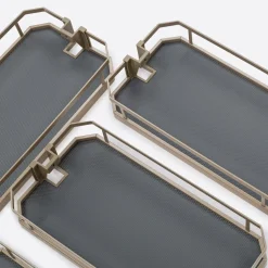 Kosze do cargo wysokiego, 30 cm, zestaw pięciu, champagne gold