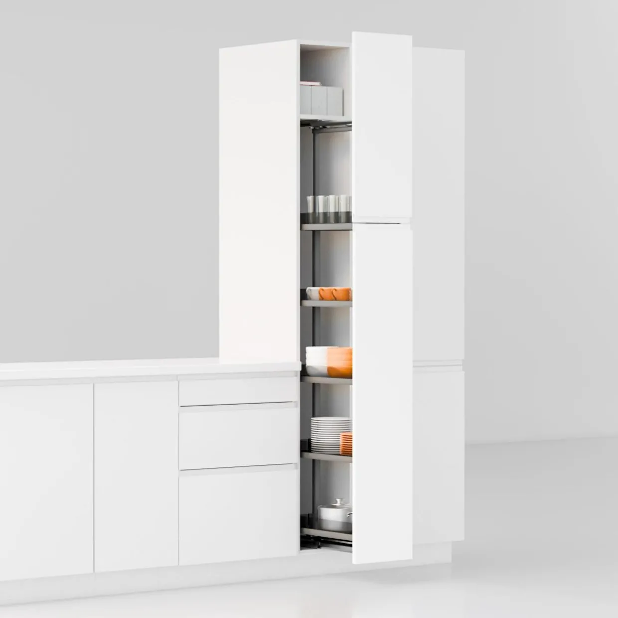 Kosze do cargo wysokiego 30 cm, highclass grey