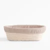 Koszyk do wyrastania garowania pieczywa z lnianym wkładem 25x15x8 cm