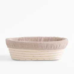 Koszyk do wyrastania garowania pieczywa z lnianym wkładem 25x15x8 cm