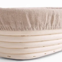 Koszyk do wyrastania garowania pieczywa z lnianym wkładem 25x15x8 cm