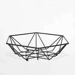 Koszyk metalowy czarny DECOR 26x7 cm