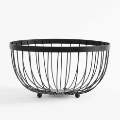 Koszyk na owoce, czarny, 25,5 cm