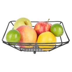 Koszyk na owoce metalowy KWADRAT 24x24x7,7 cm