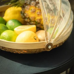 Koszyk z moskitierą, bambusowy, 35 cm