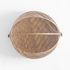 Koszyk z moskitierą, bambusowy, 30 cm