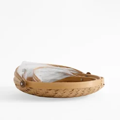 Koszyk z moskitierą, bambusowy, 30 cm