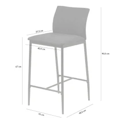 Krzesło barowe szare MANTIS