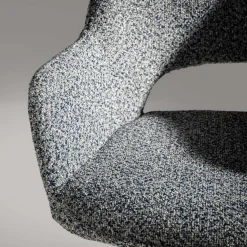 Krzesło barowe tapicerowane szare FILIE