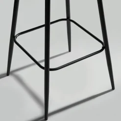 Krzesło barowe tapicerowane szare FILIE