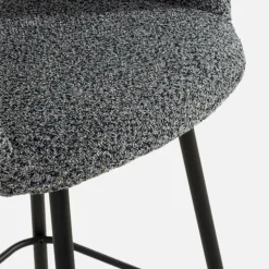 Krzesło barowe tapicerowane szare FILIE