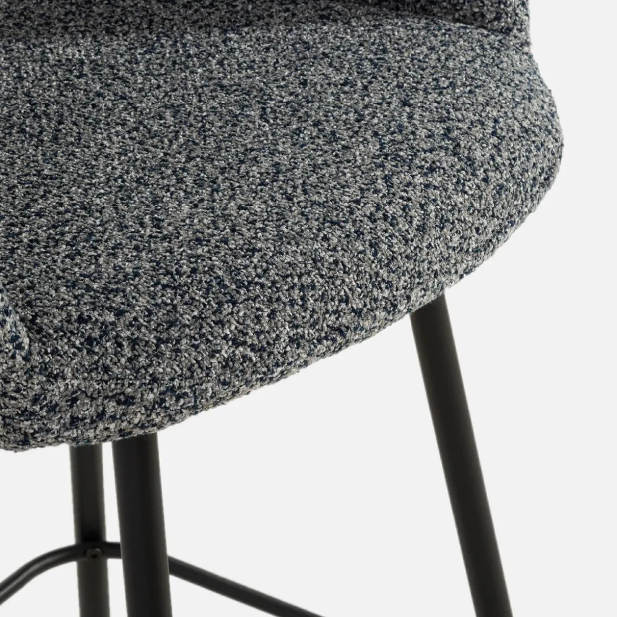 Krzesło barowe tapicerowane szare FILIE